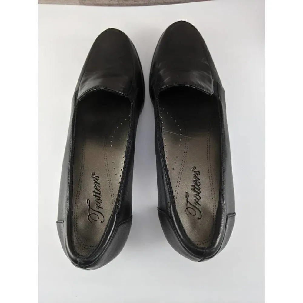Trotters Black Low Heels